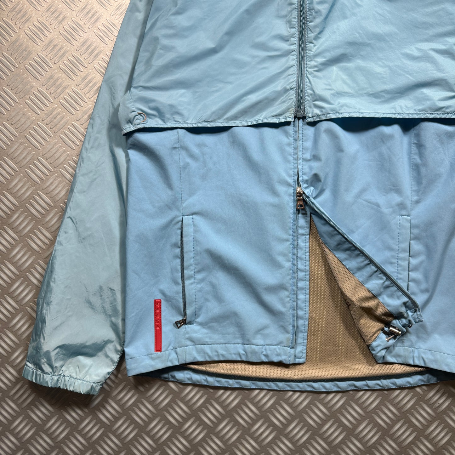 Early 2000's Prada Sport Gore-Tex Baby Blue 2in1 Jacket - Medium / Large