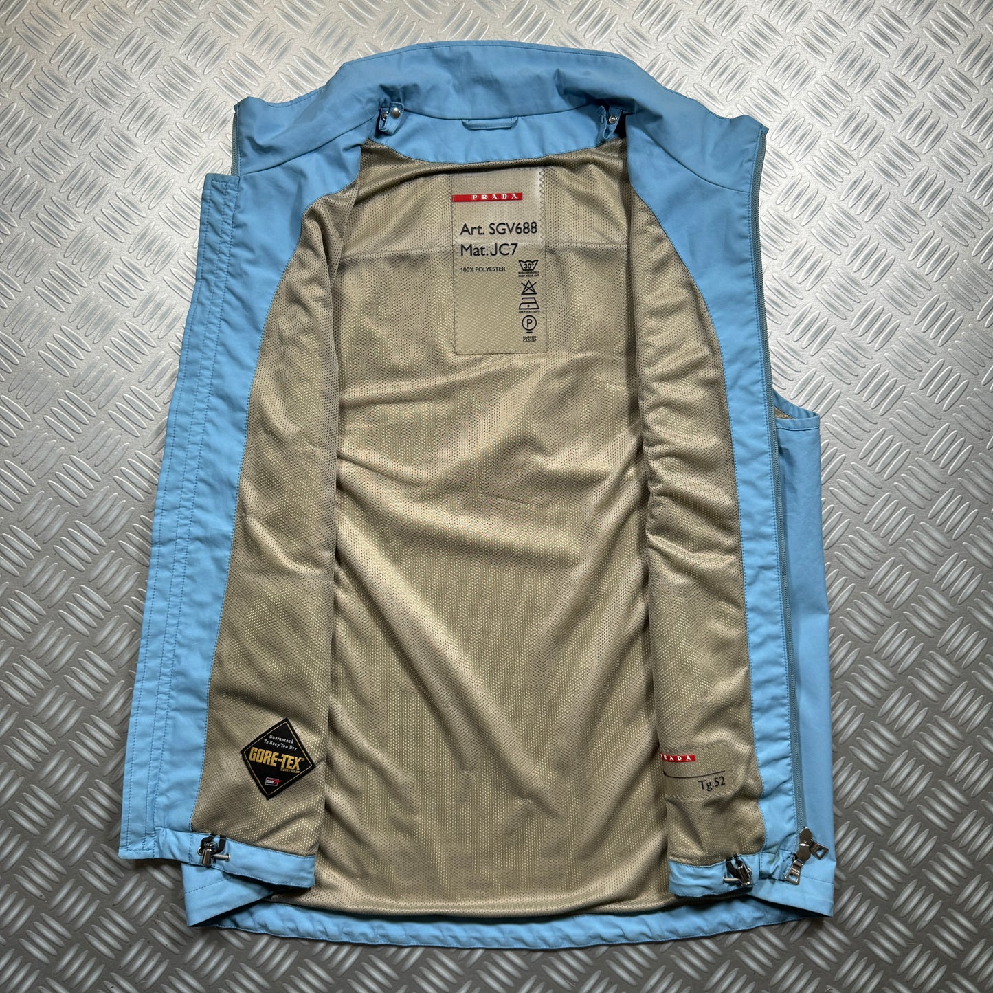 Early 2000's Prada Sport Gore-Tex Baby Blue 2in1 Jacket - Medium / Large