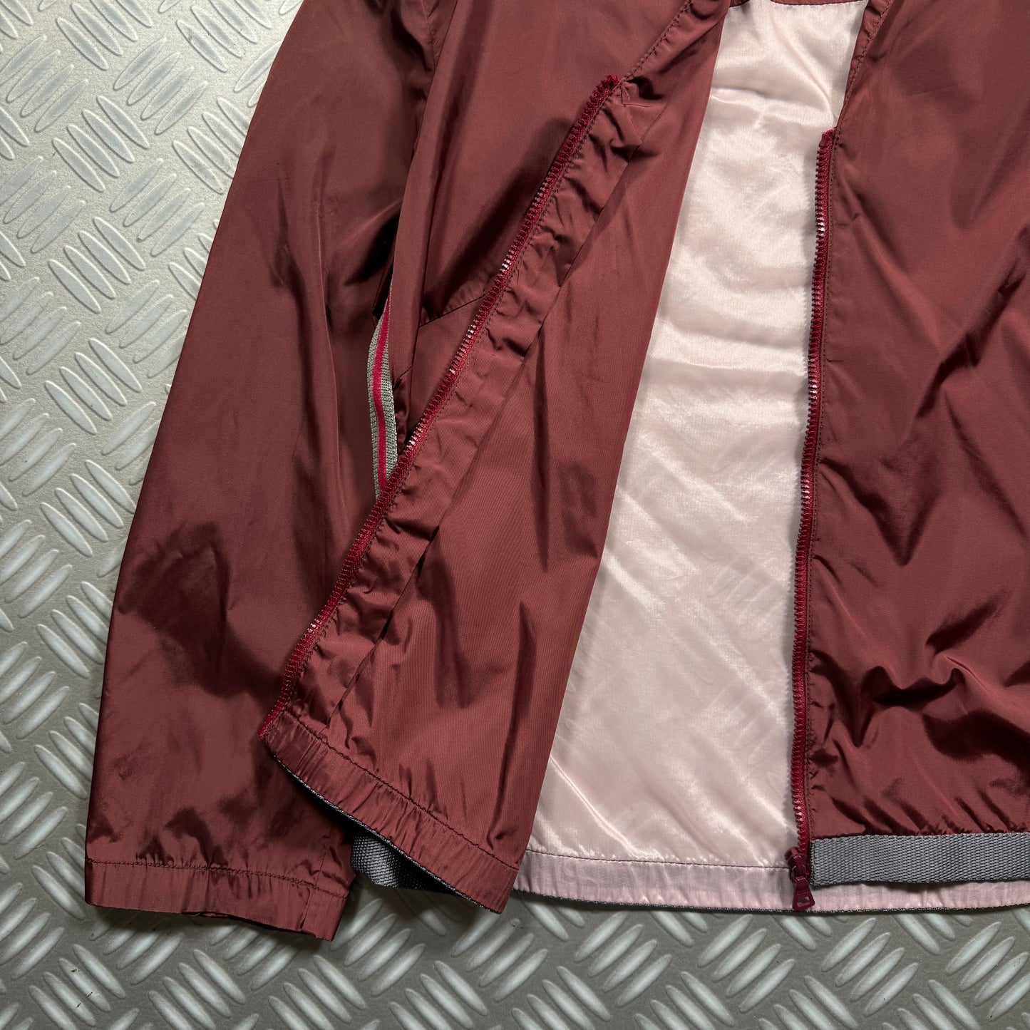 SS00' Prada Sport Burgundy Semi Transparent Jacket - Womens 6-8
