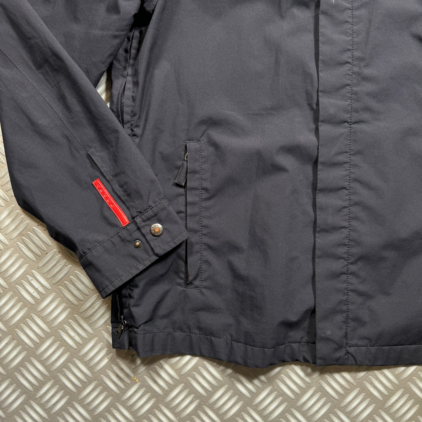 Early 2000's Prada Sport Gore-tex Midnight Navy Stash Pocket Jacket - Large