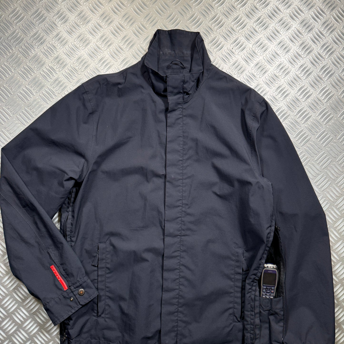 Early 2000's Prada Sport Gore-tex Midnight Navy Stash Pocket Jacket - Large