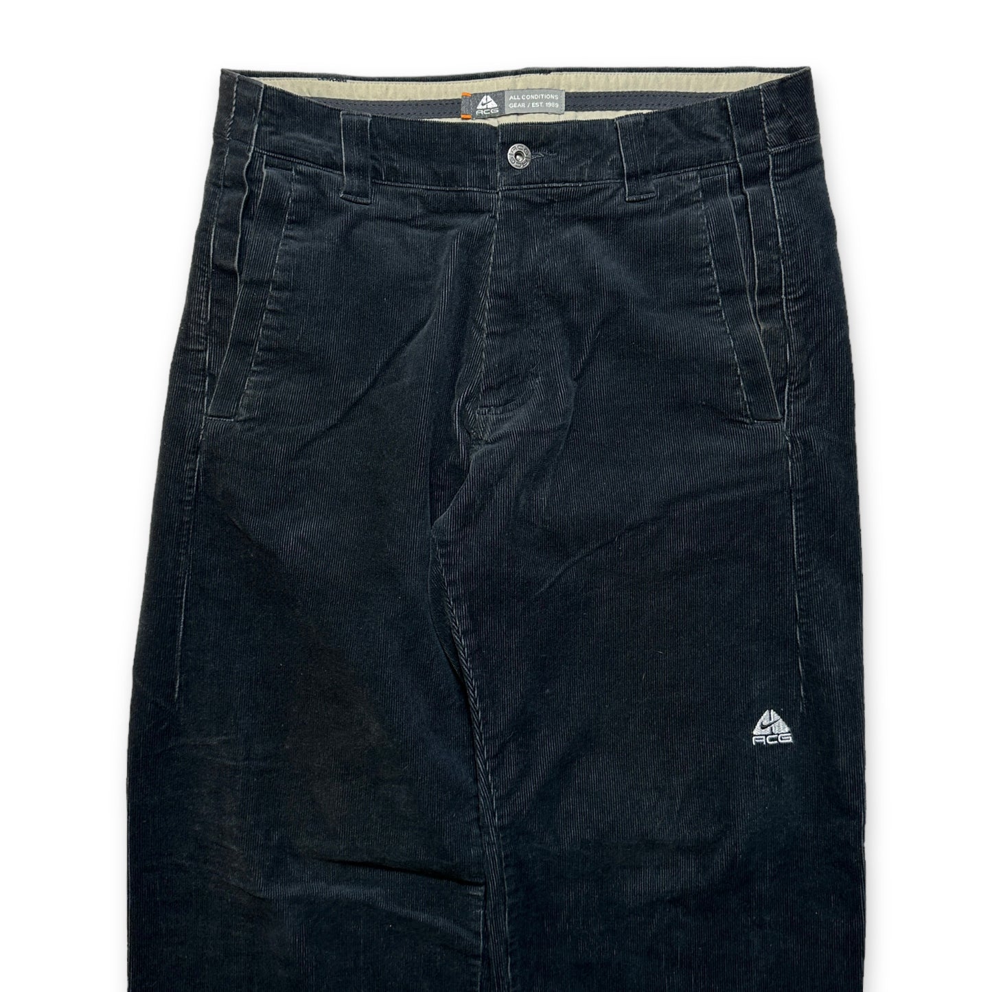 Pantalon Nike ACG Jet Black Baby Cord du début des années 2000 - Taille 30 »