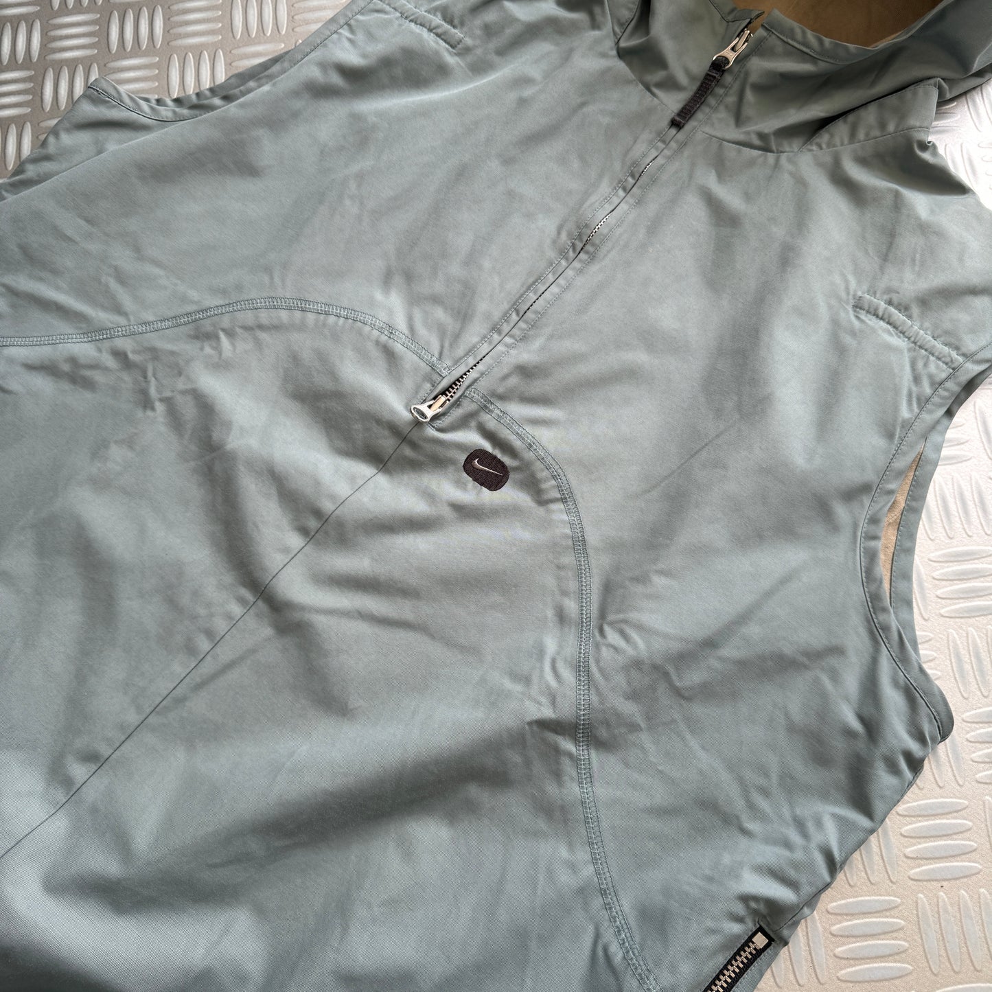Early 2000's Nike Two Way Zip Pullover Vest - Medium / Large