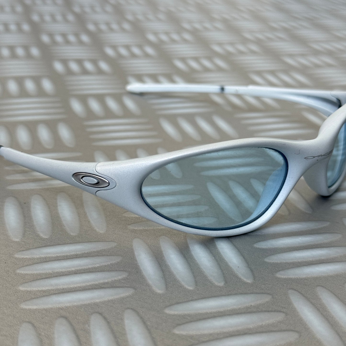 1990's Oakley Minute White / Ice Sunglasses