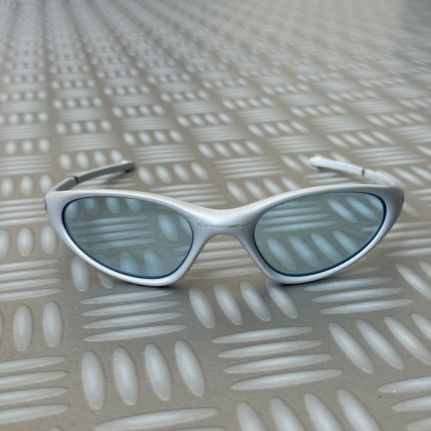 1990's Oakley Minute White / Ice Sunglasses