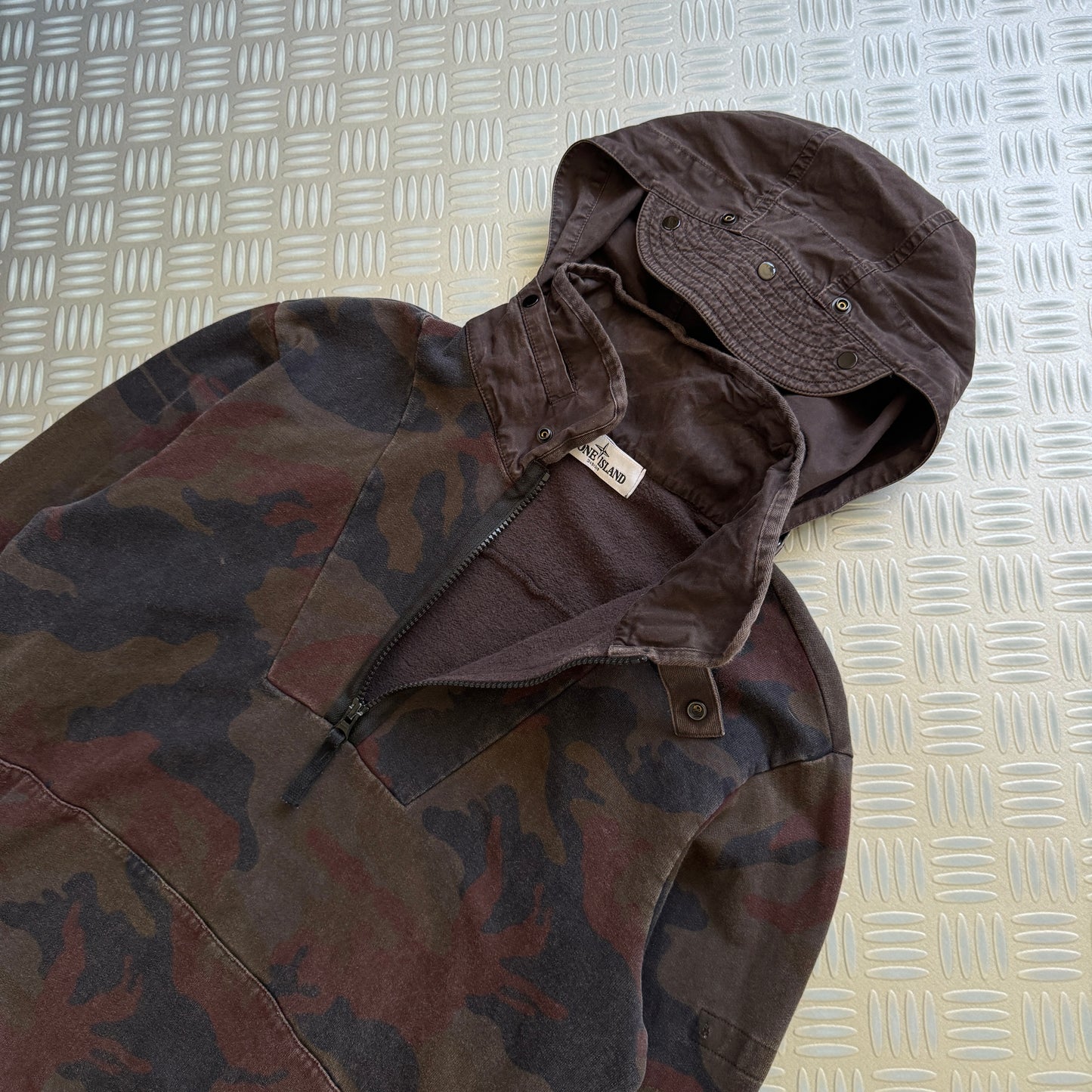 Stone Island Camo Quarter Zip Pullover