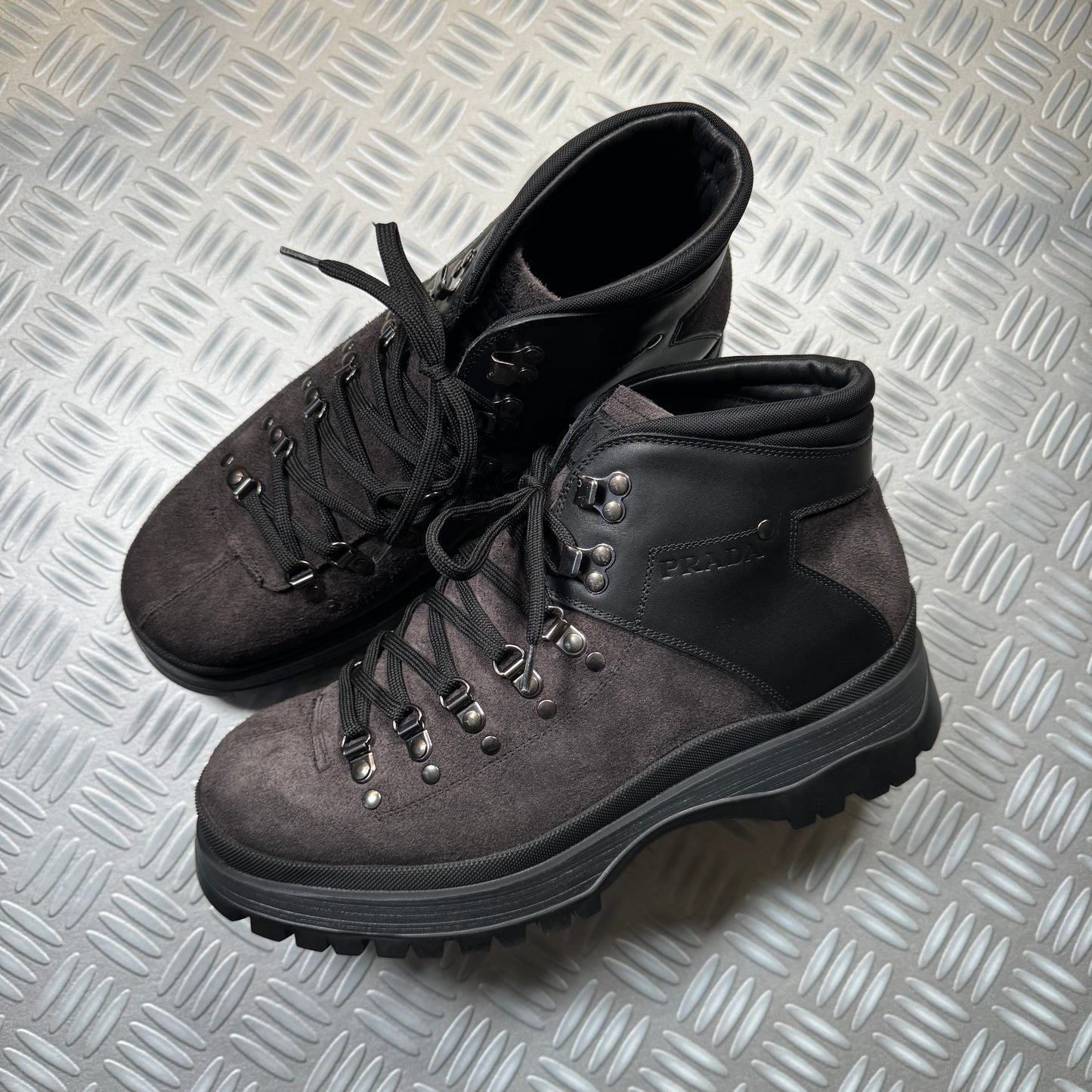 2018 Prada Mainline Wolf Grey Boots - UK9 / US10