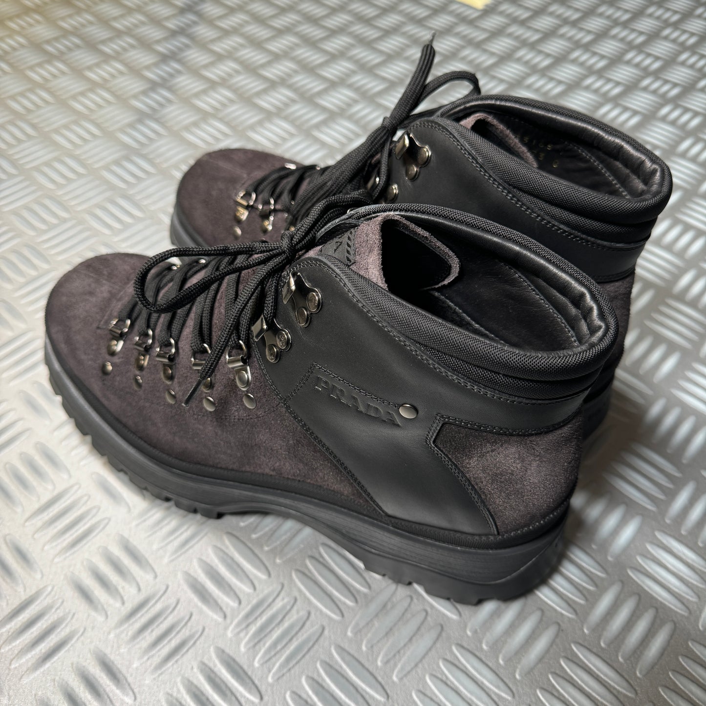 2018 Prada Mainline Wolf Grey Boots - UK9 / US10