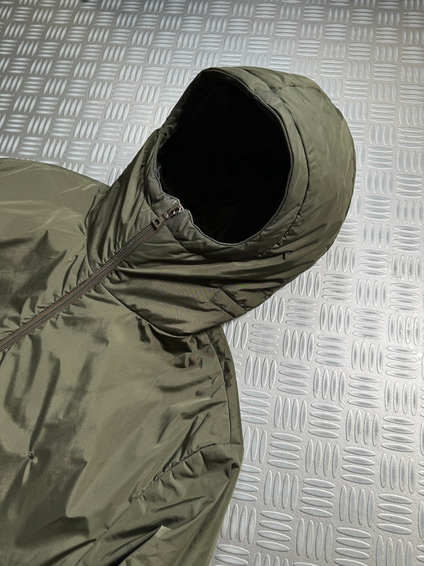 AW99' Prada Sport Khaki 2in1 Technical Padded Jacket/Tri-Harness Bag