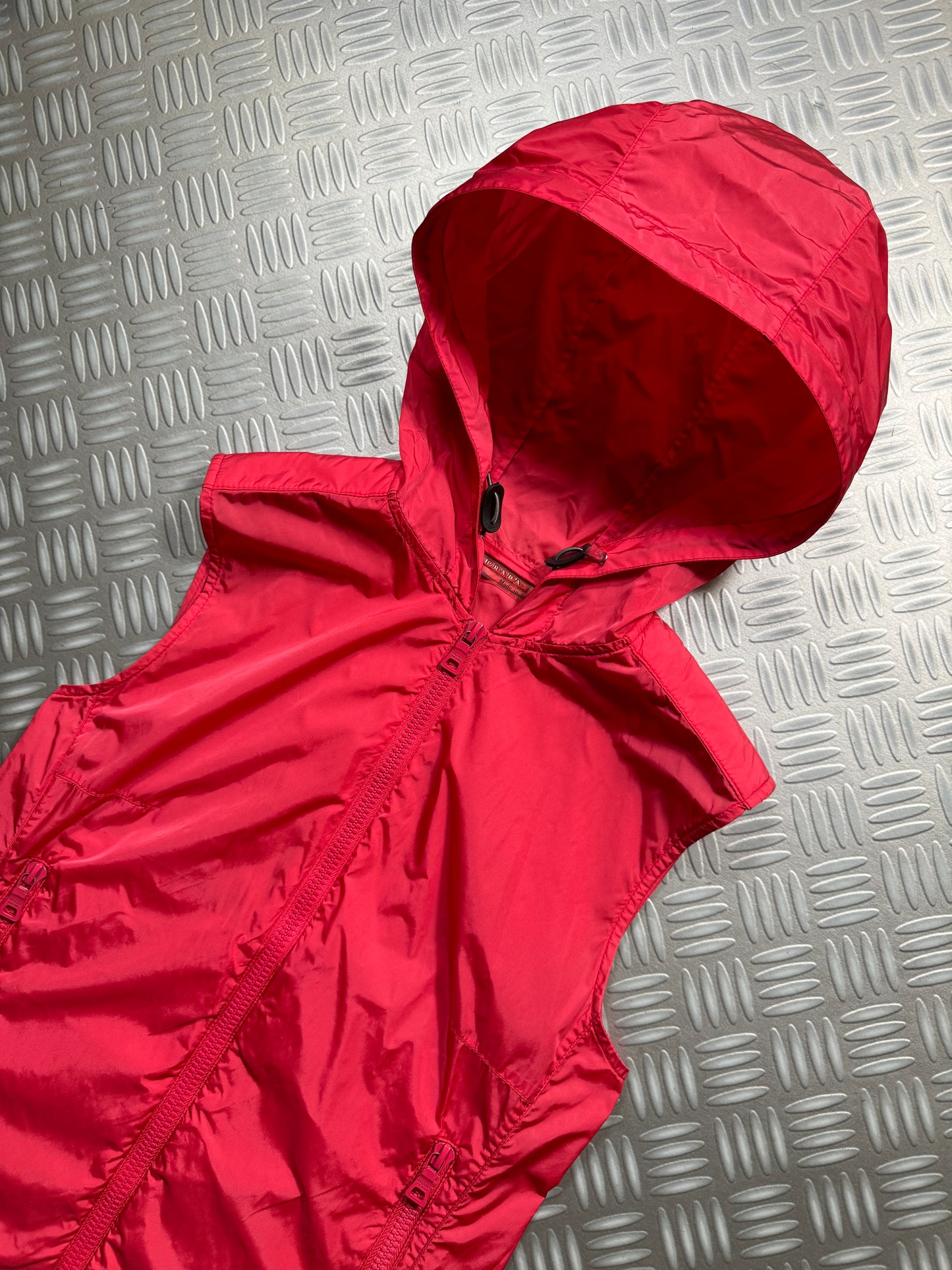 SS00' Prada Sport Shocking Pink Hooded Vest