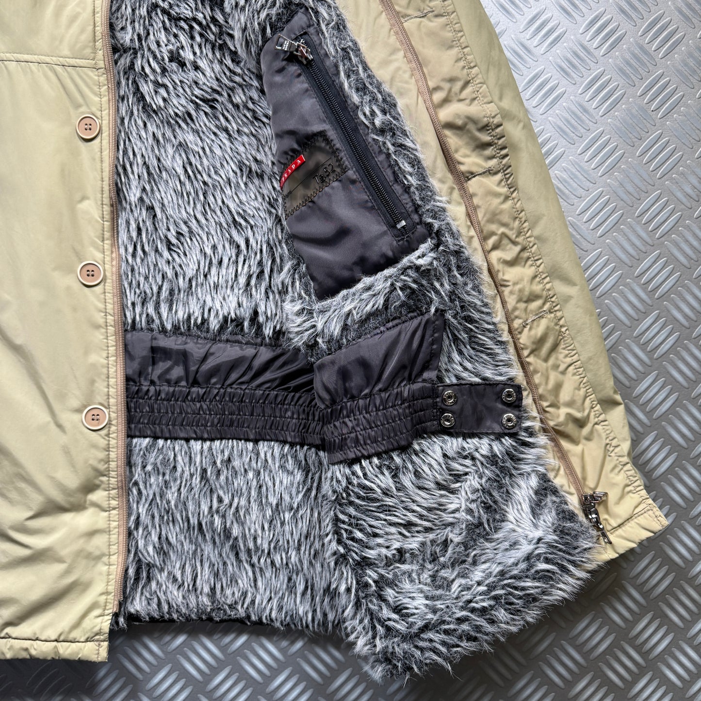 Early 2000's Prada Sport Padded Fur-Lined Jacket - Medium / Large