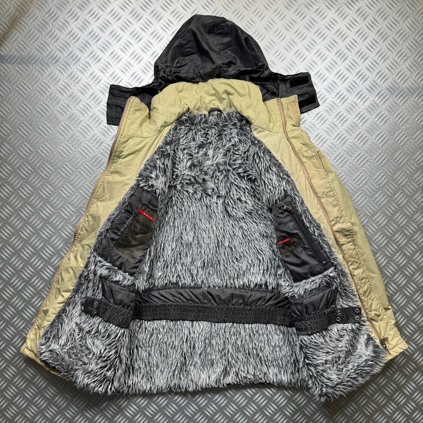 Early 2000's Prada Sport Padded Fur-Lined Jacket - Medium / Large