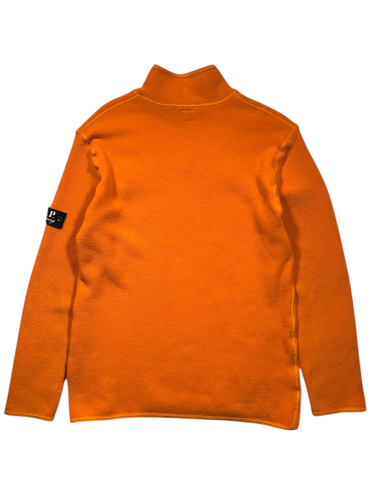 1990's CP Company Bright Orange Wool Fleece 1/4 Zip