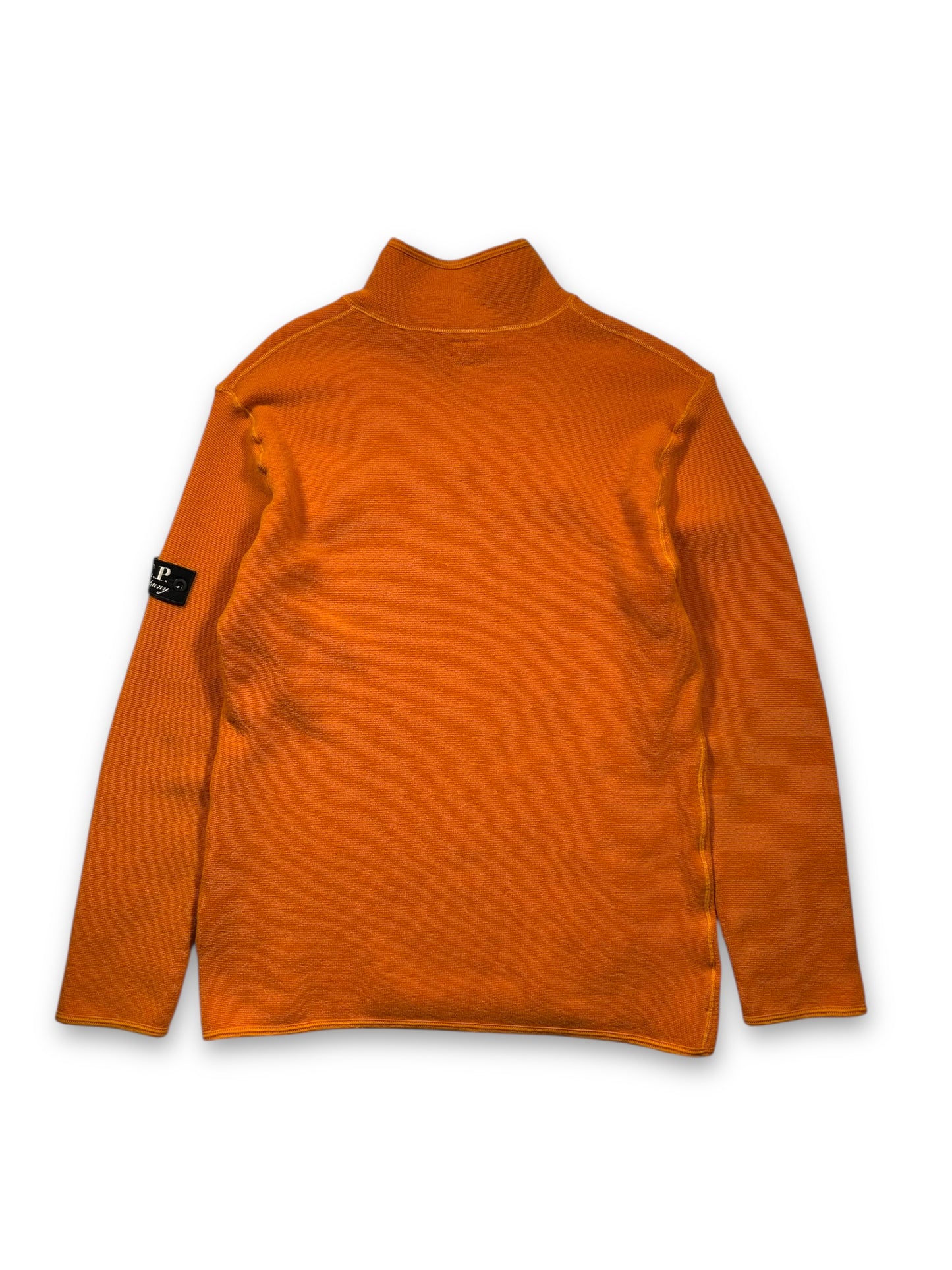 1990's CP Company Bright Orange Wool Fleece 1/4 Zip