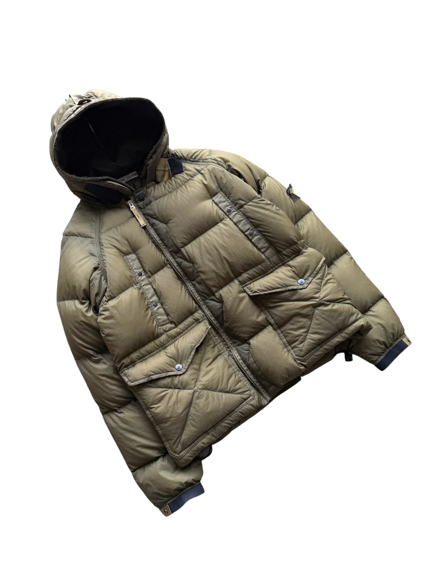 AW08' Stone Island Khaki Opaque Puffer Jacket
