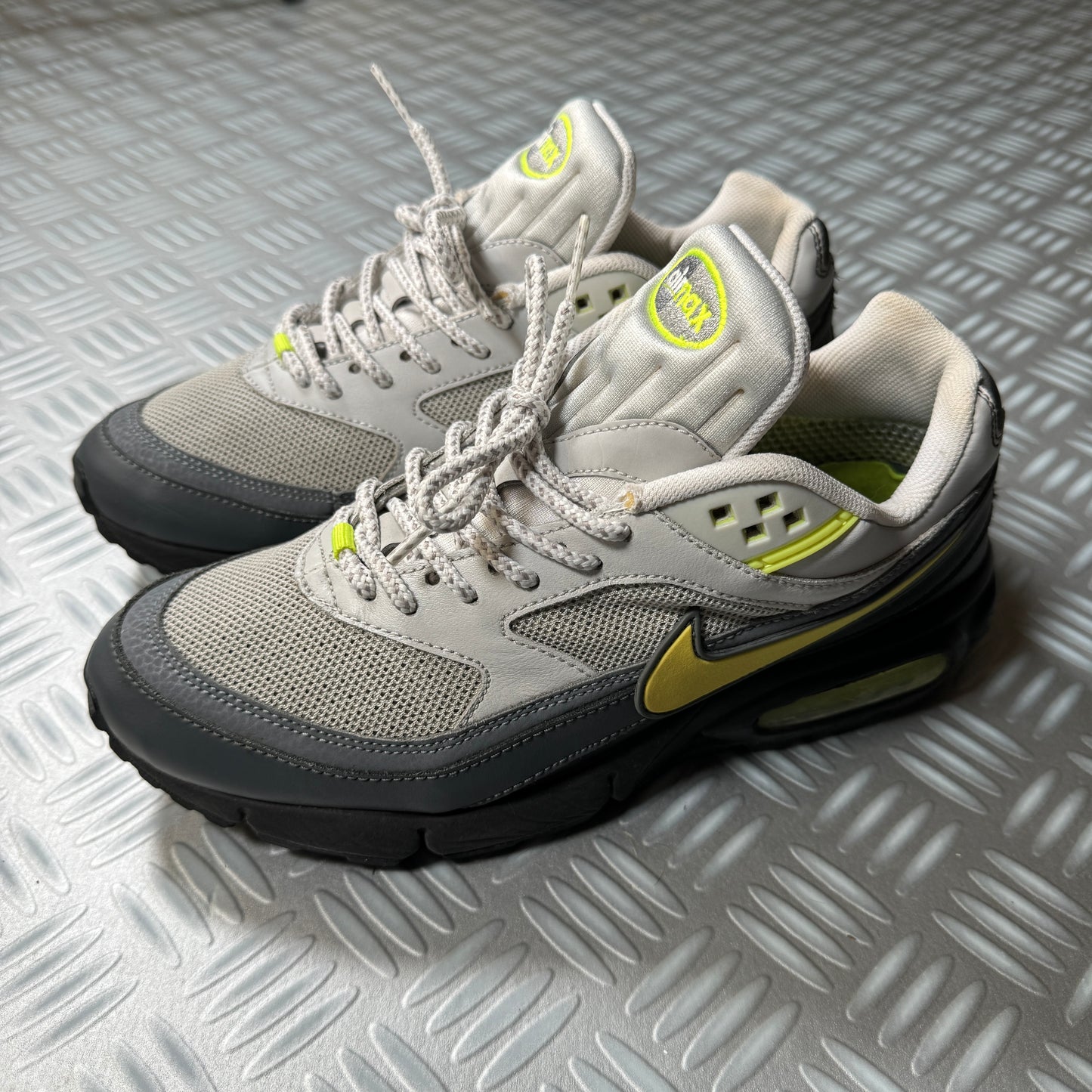 Nike TN Air Max 90 Hybrid Trainers Volt Green/Grey