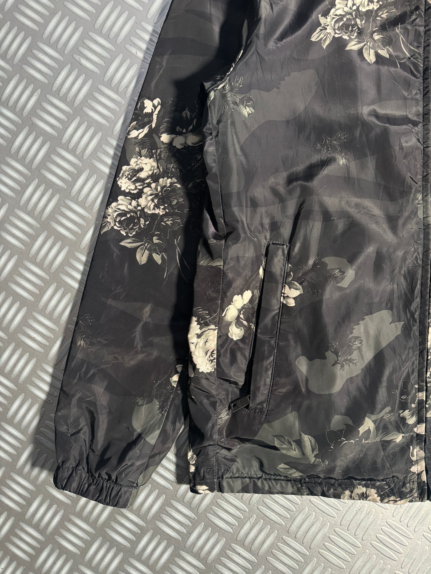 Prada Mainline Reversible Camo/Flowers Print Nylon Jacket