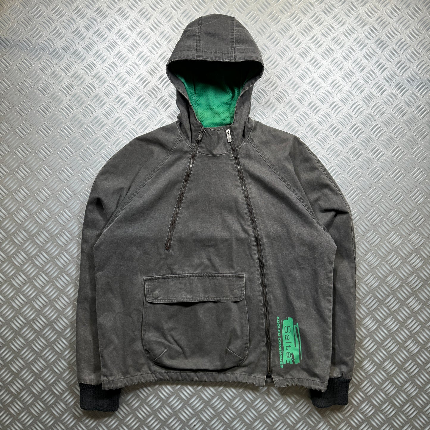 Adolfo Dominguez Dual Front Zip Heavy-Duty Cotton Jacket - Large / Extra Large