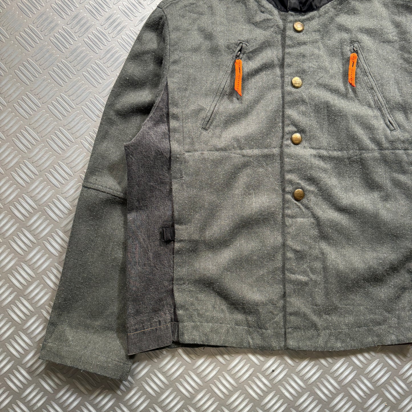 Marithé + François Girbaud Dual Front Zip Cropped Hooded Workwear Jacket - Medium