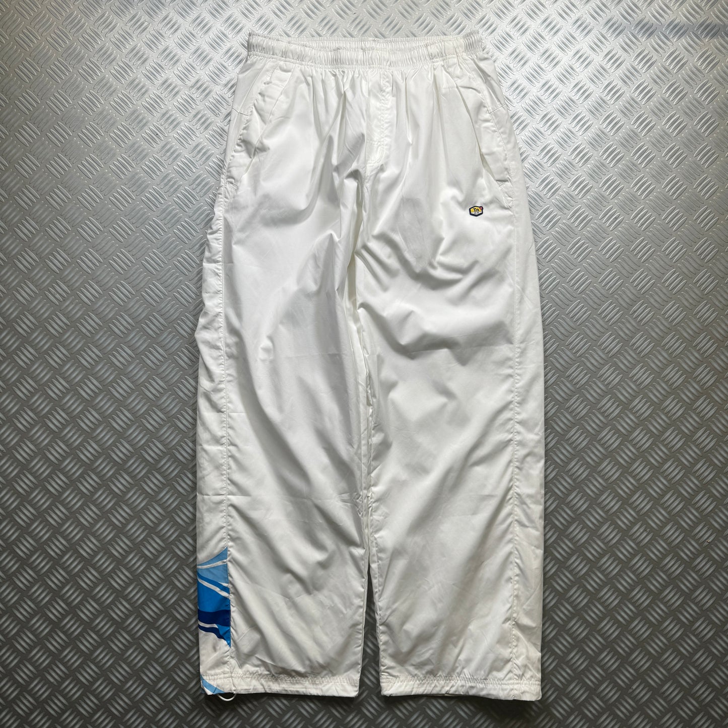Early 2000's Nike Tuned Baggy White Track Pant