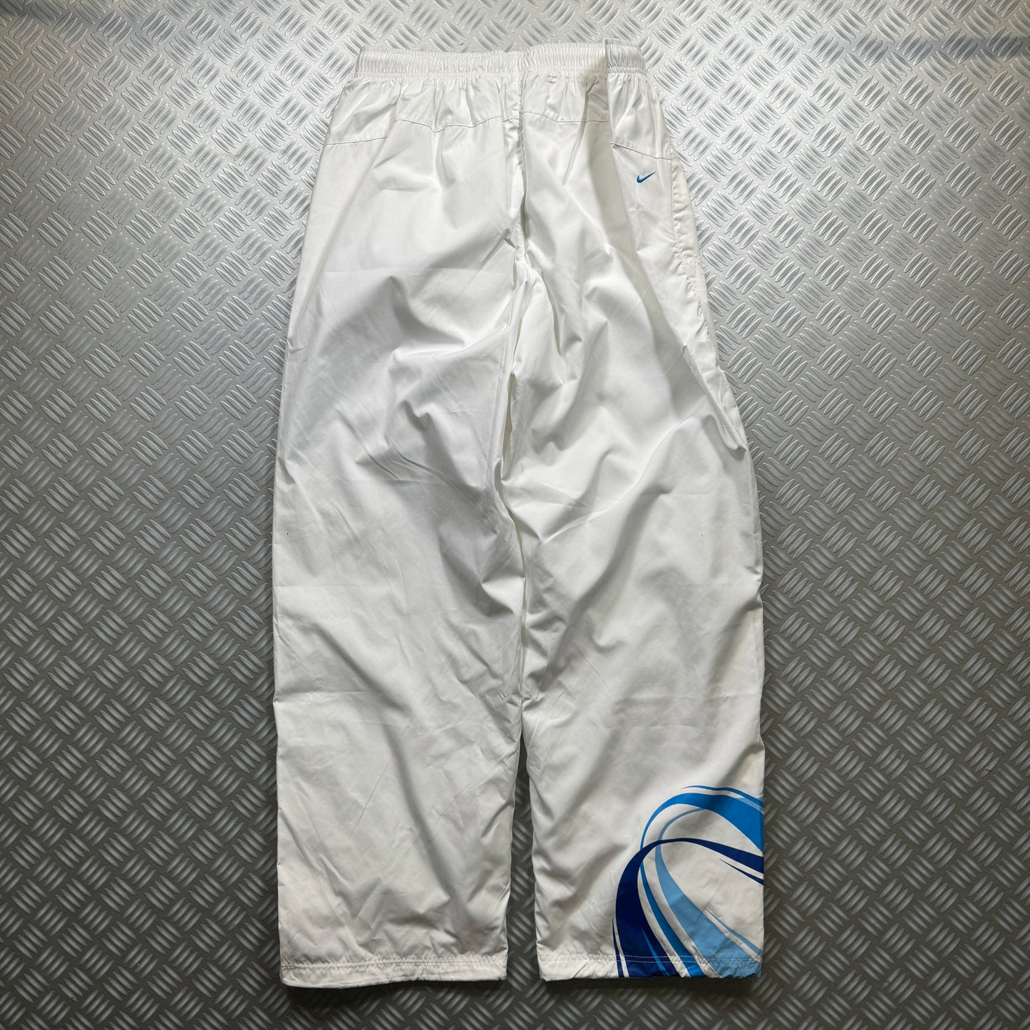 Early 2000's Nike Tuned Baggy White Track Pant