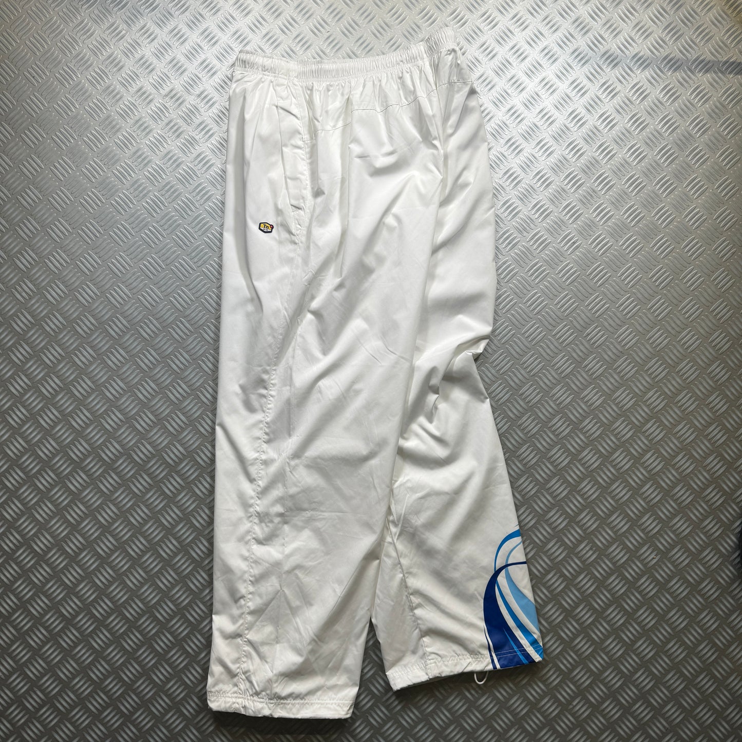Early 2000's Nike Tuned Baggy White Track Pant