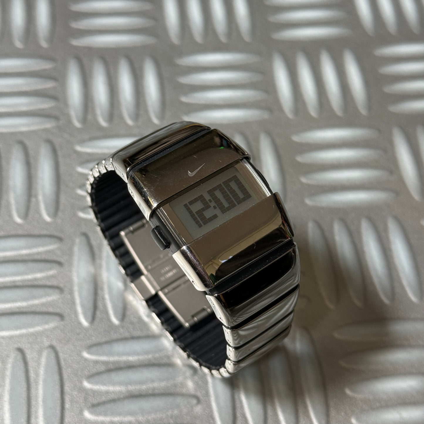Early 2000's Nike D-Line Stainless-Steel Digital Watch