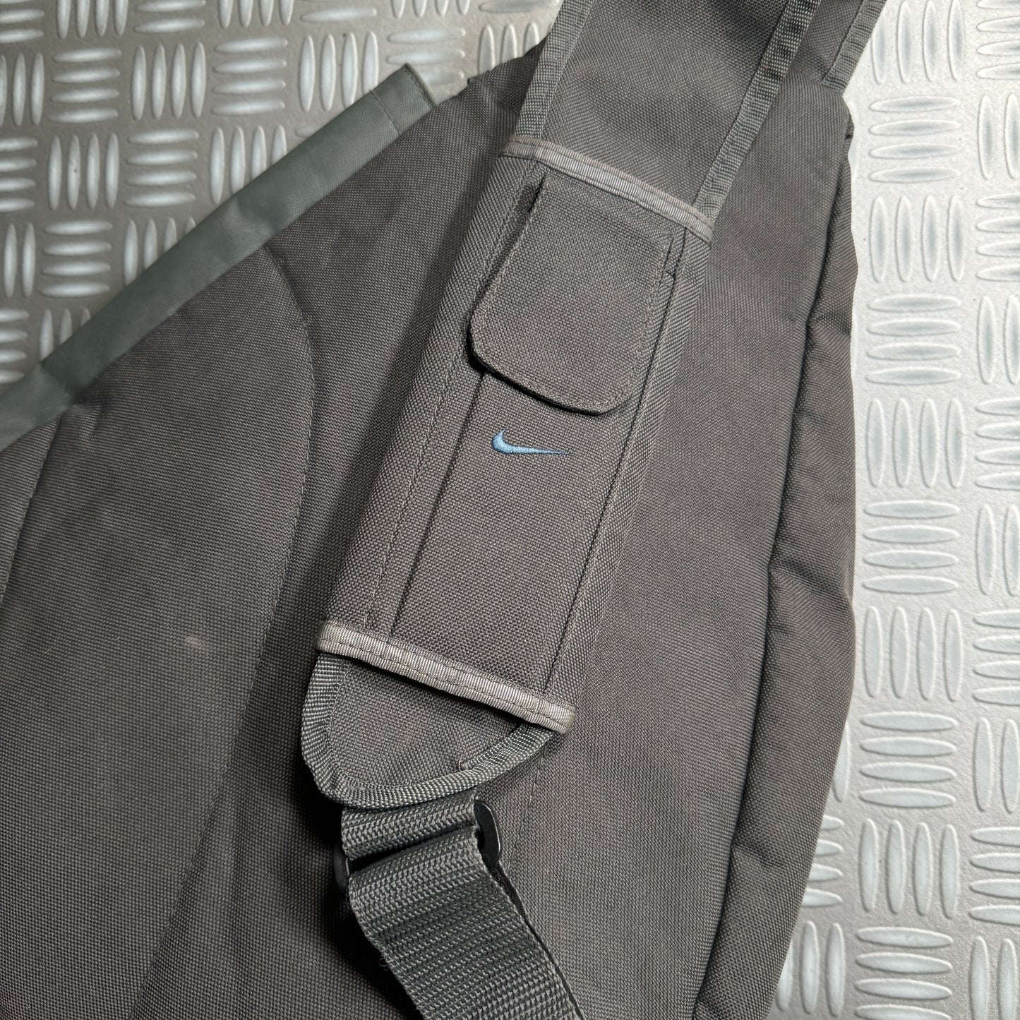 Nike Grey Velcro Front Flap Cross Body Bag