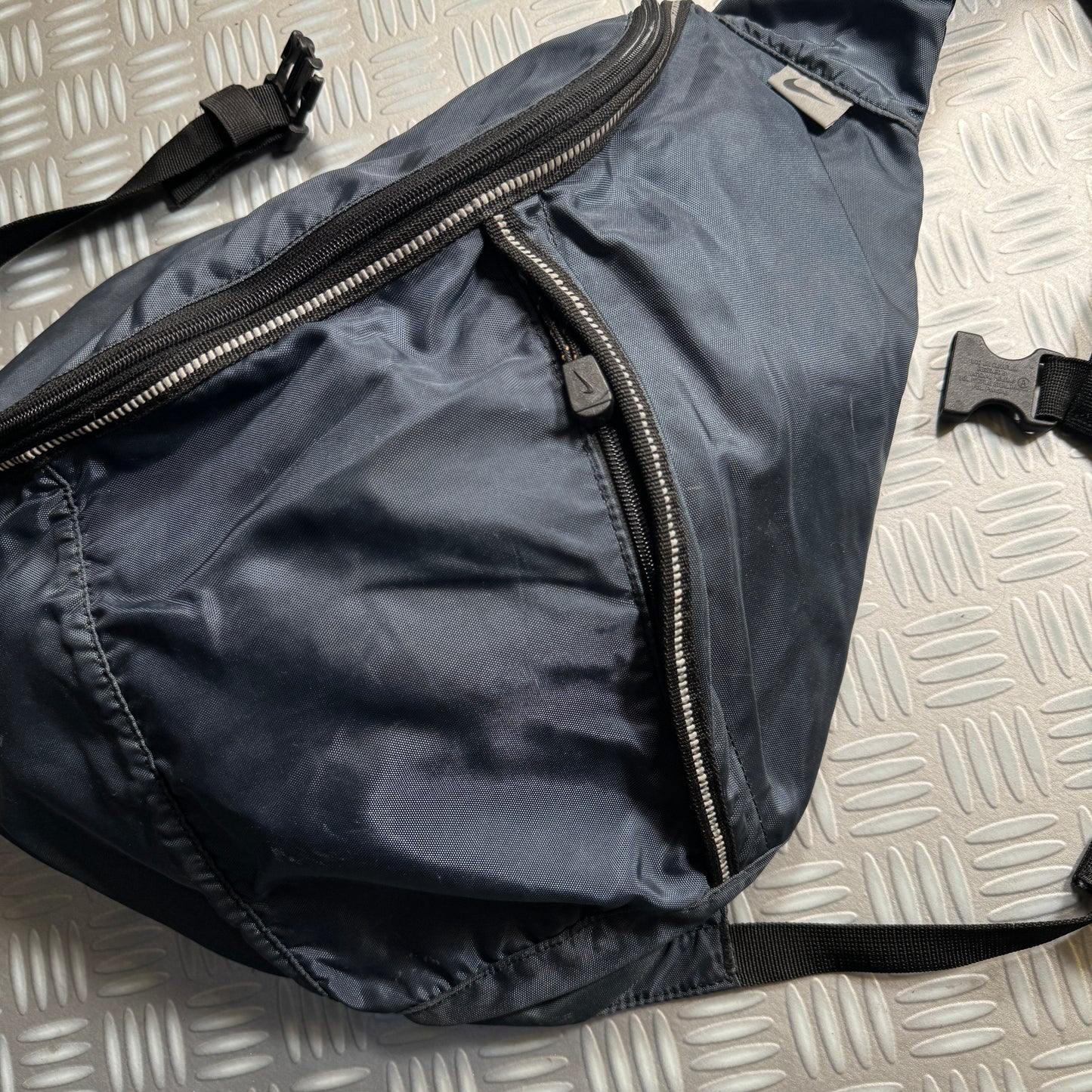 Early 2000's Nike Midnight Navy Tri-Harness Sling Bag