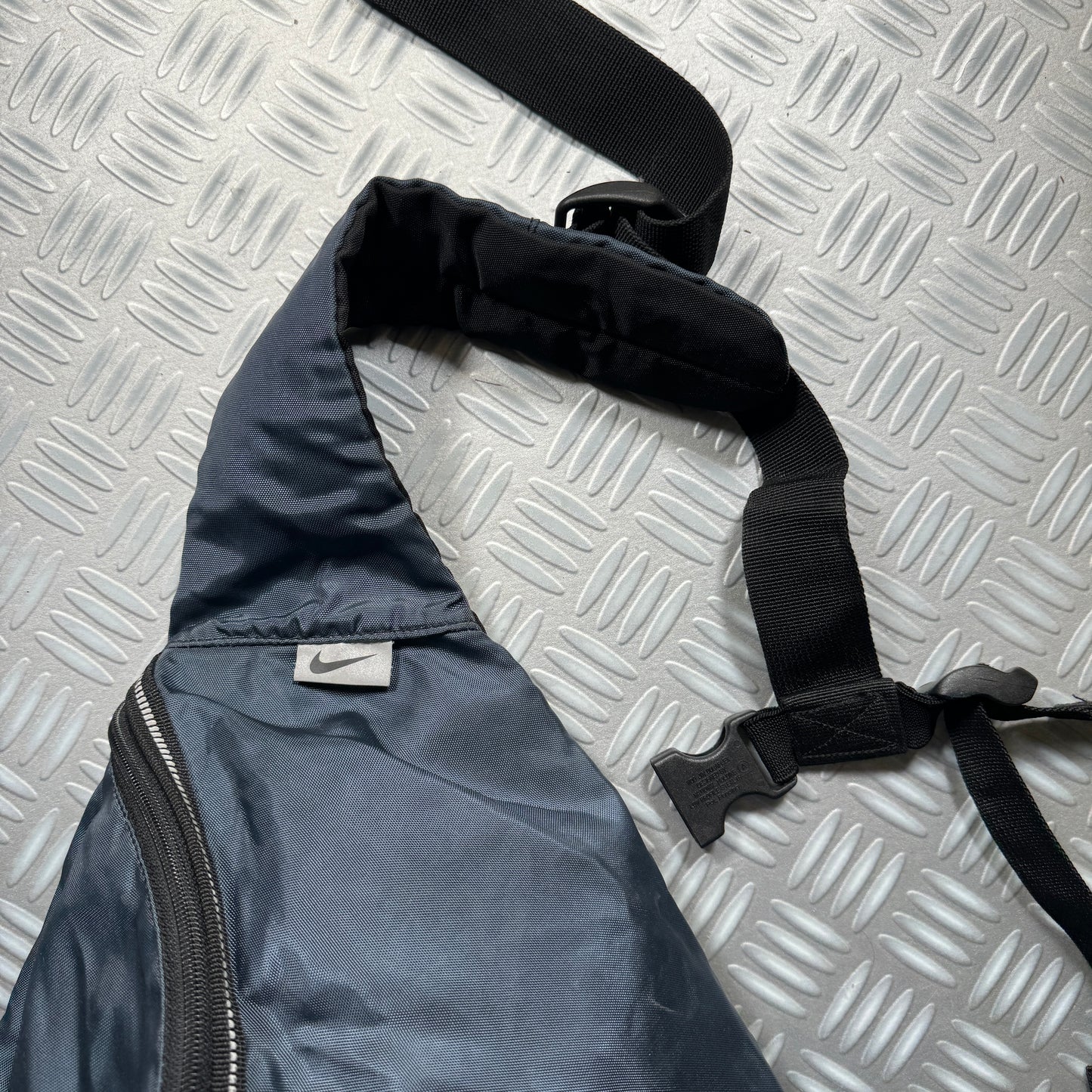 Early 2000's Nike Midnight Navy Tri-Harness Sling Bag