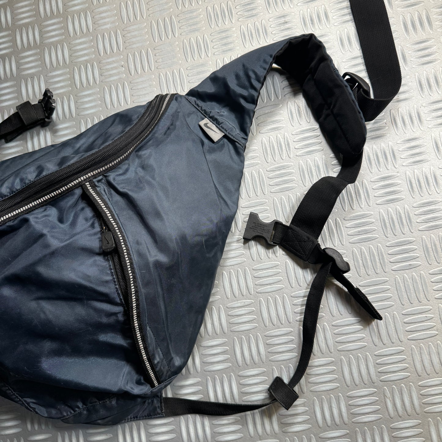 Early 2000's Nike Midnight Navy Tri-Harness Sling Bag