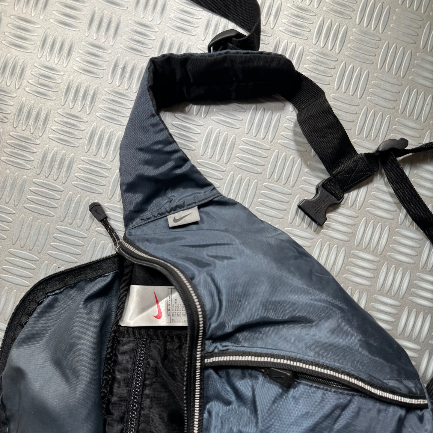Early 2000's Nike Midnight Navy Tri-Harness Sling Bag