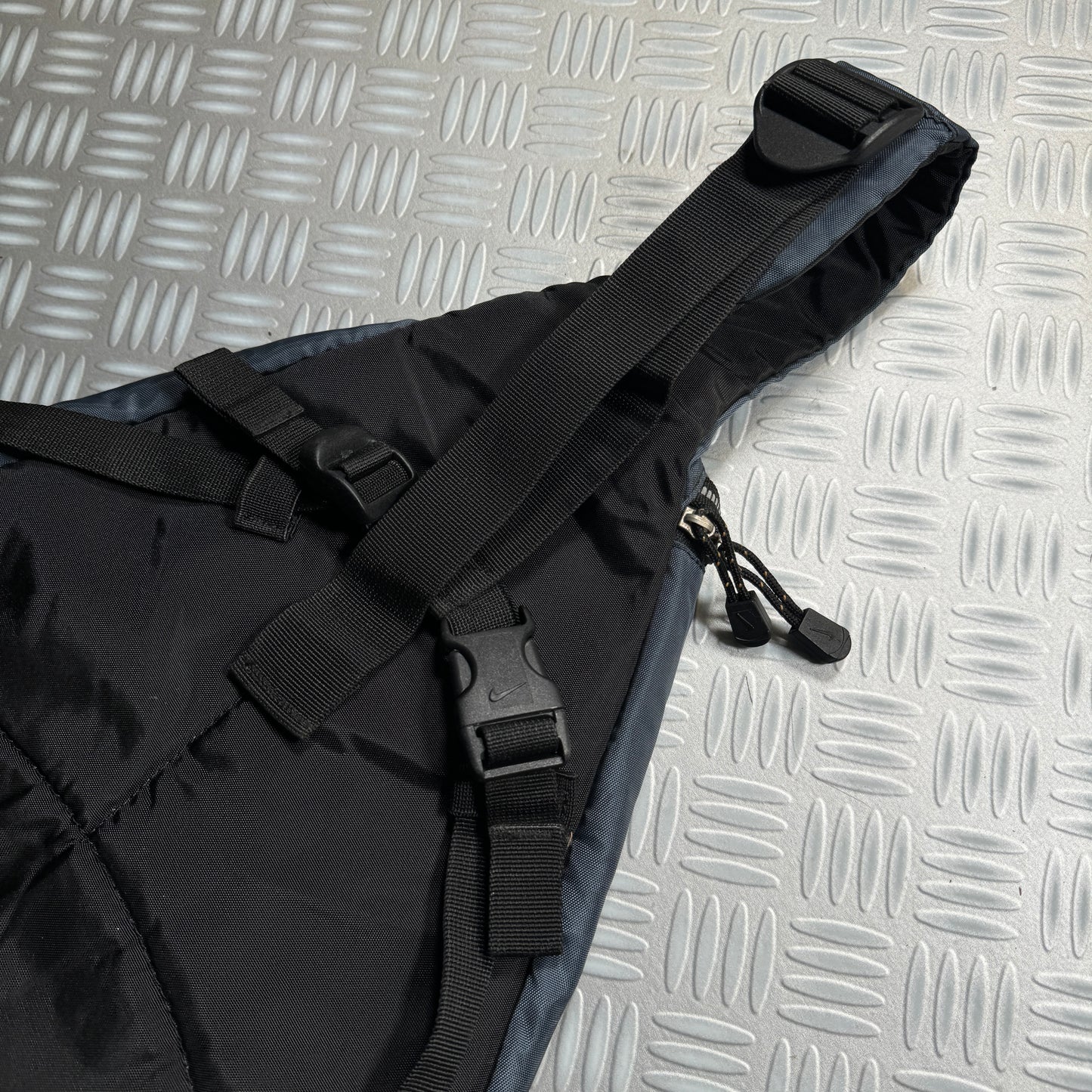 Early 2000's Nike Midnight Navy Tri-Harness Sling Bag