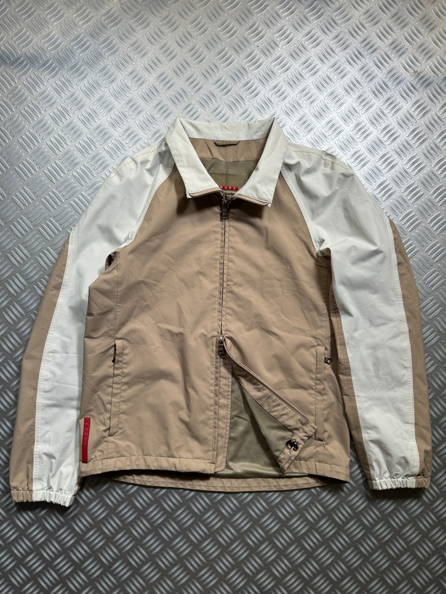 Early 2000's Prada Sport White/Beige Gore-Tex Jacket - Medium