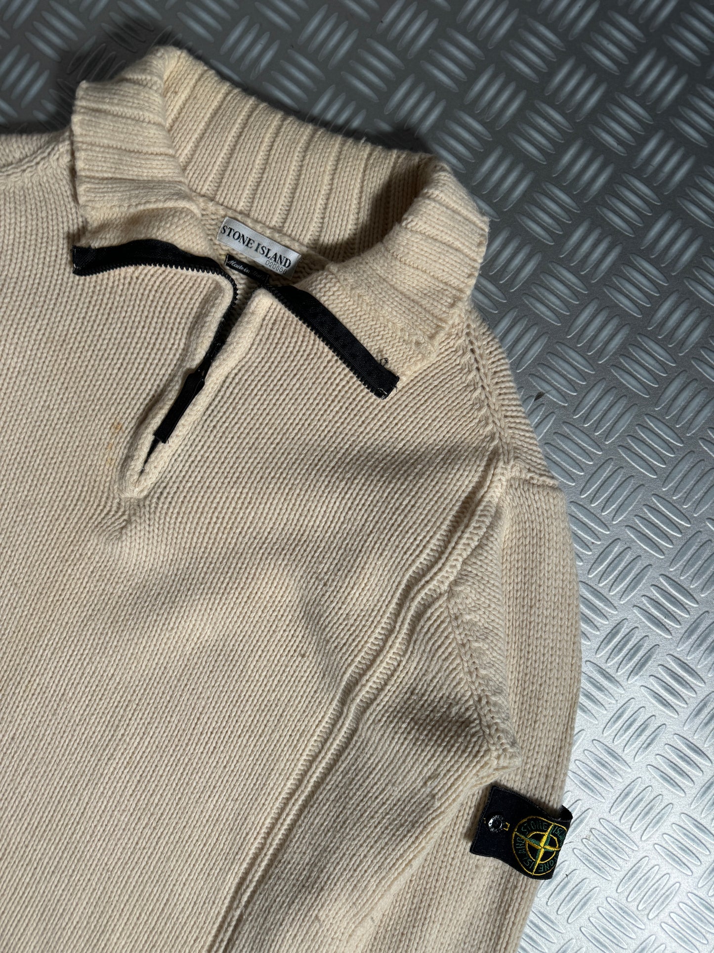 Early 2000's Stone Island Knitted 1/4 Zip Sweater