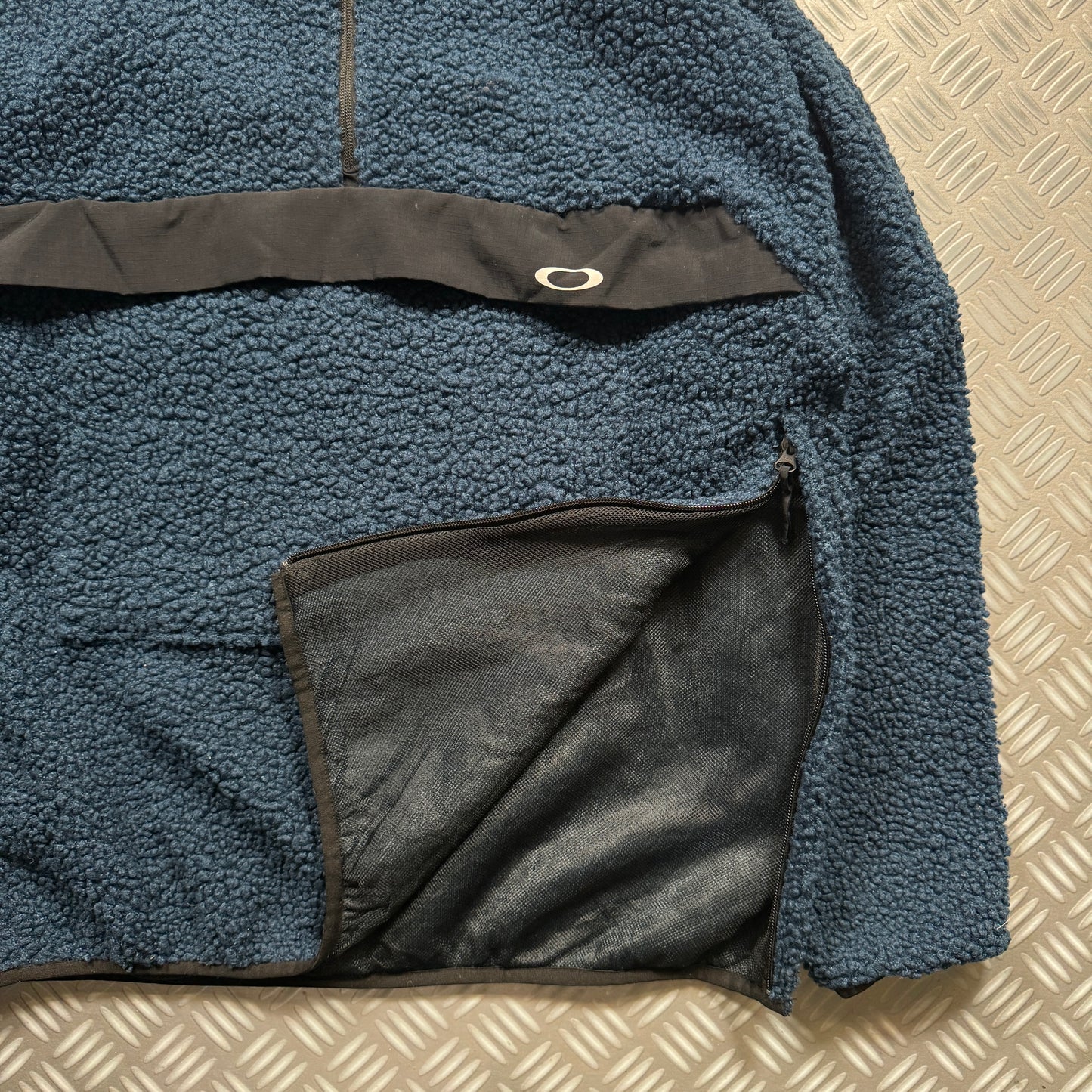 Early 2000's Oakley Petrol Blue Fleece Hoodie - Extra Large