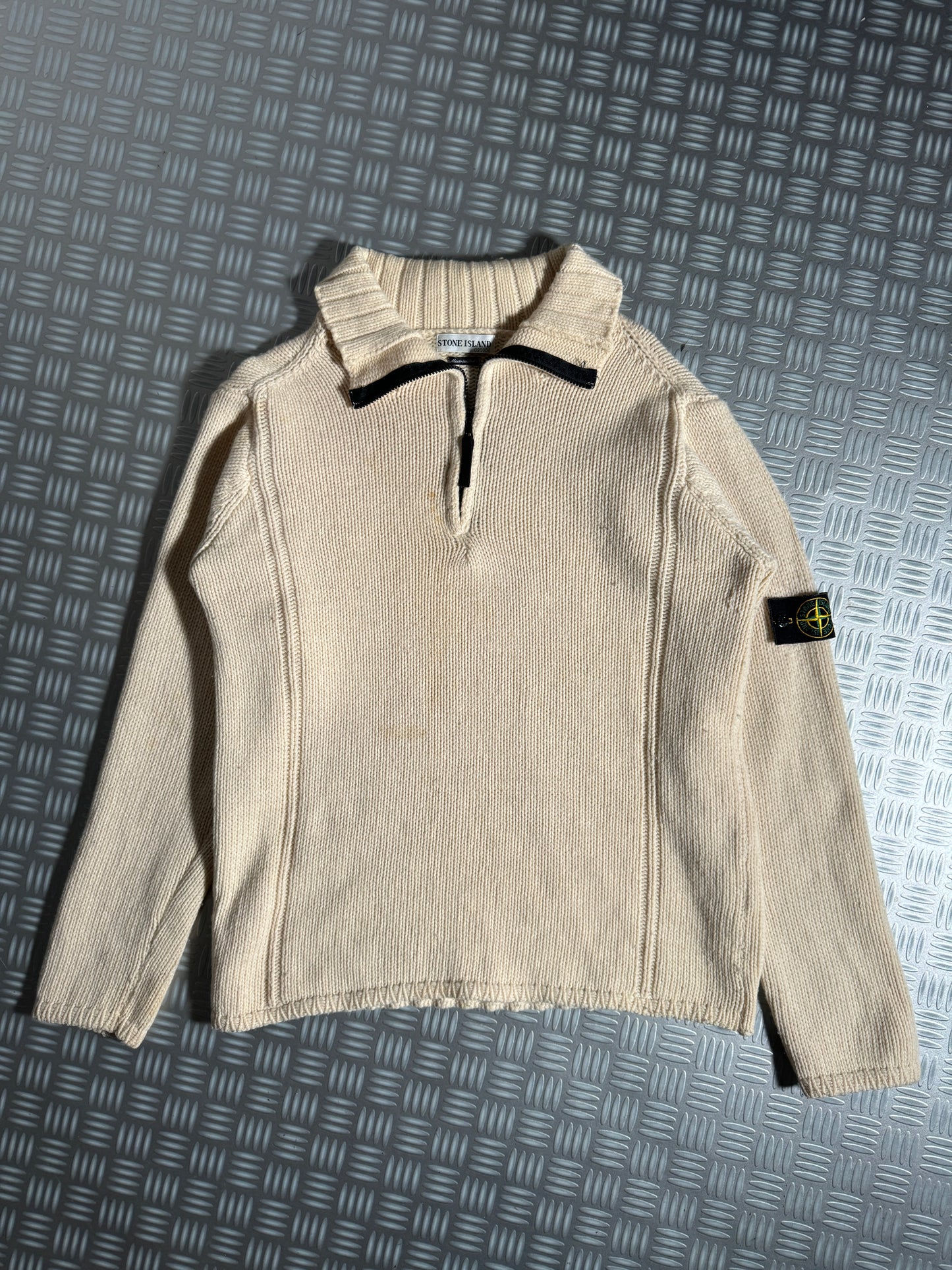 Early 2000's Stone Island Knitted 1/4 Zip Sweater