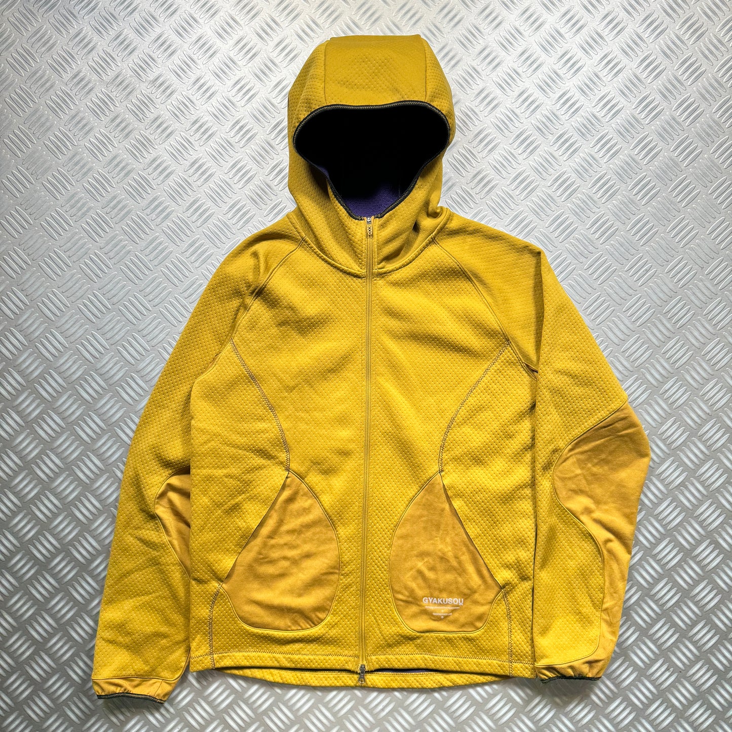 Nike x Undercover Gyakusou Yellow Mesh Hoodie - Small