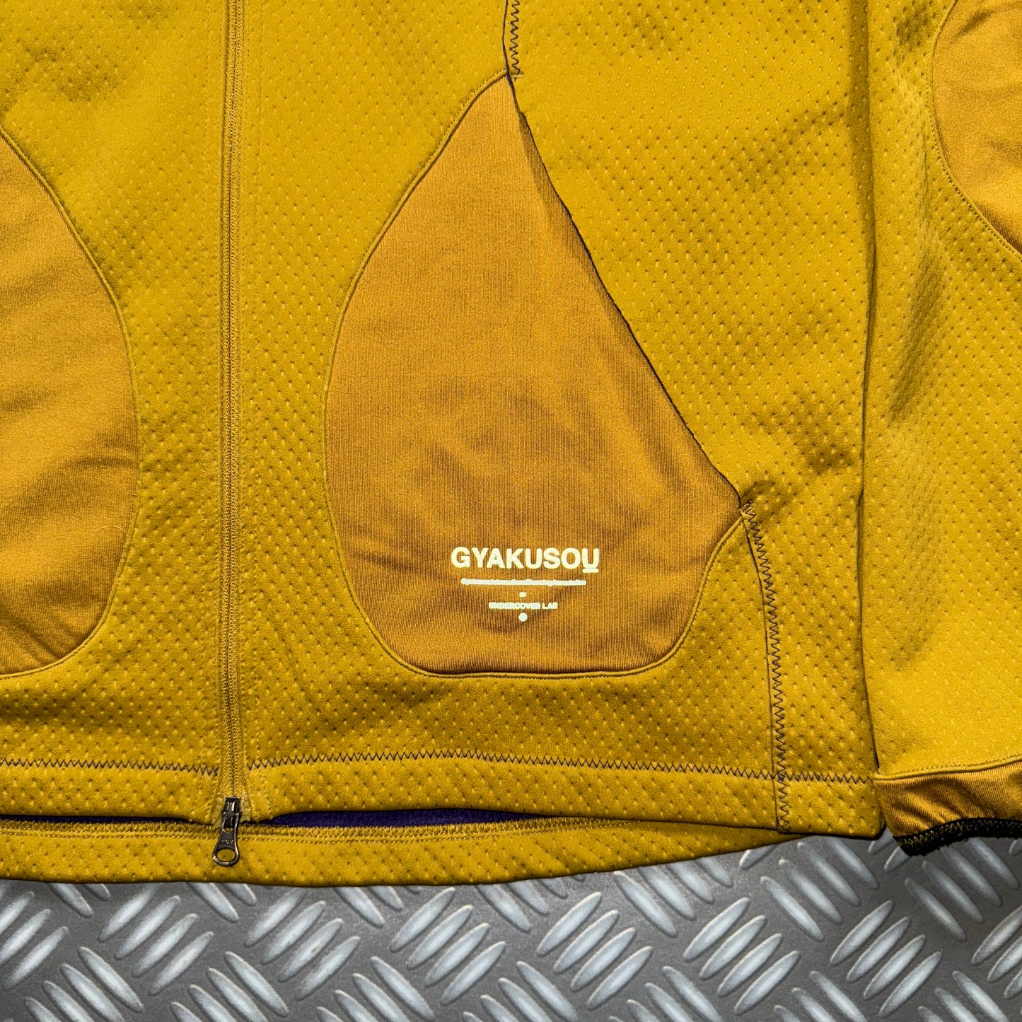 Nike x Undercover Gyakusou Yellow Mesh Hoodie - Small