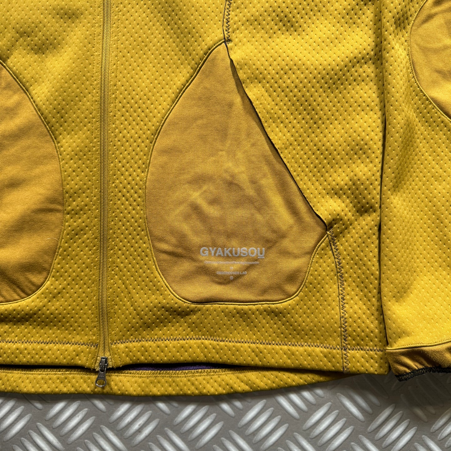 Nike x Undercover Gyakusou Yellow Mesh Hoodie - Small
