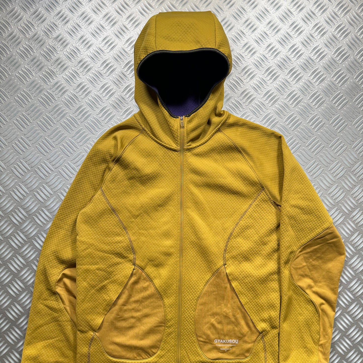 Nike x Undercover Gyakusou Yellow Mesh Hoodie - Small