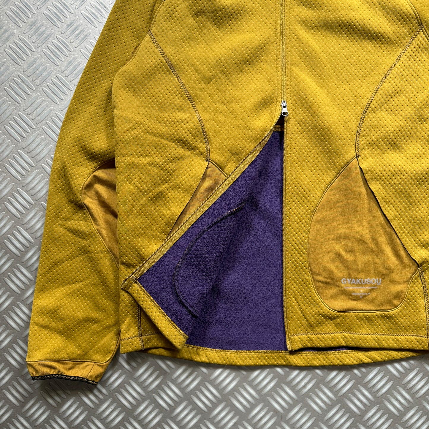 Nike x Undercover Gyakusou Yellow Mesh Hoodie - Small