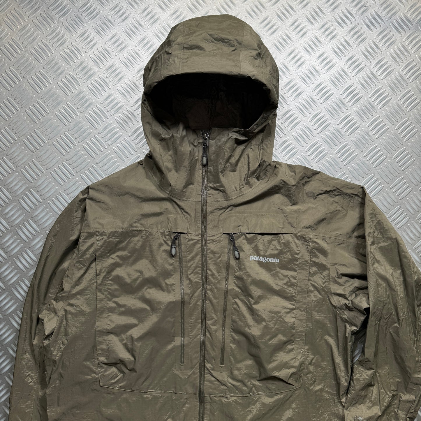 Early 2000's Patagonia Khaki Green Shell Jacket - Small
