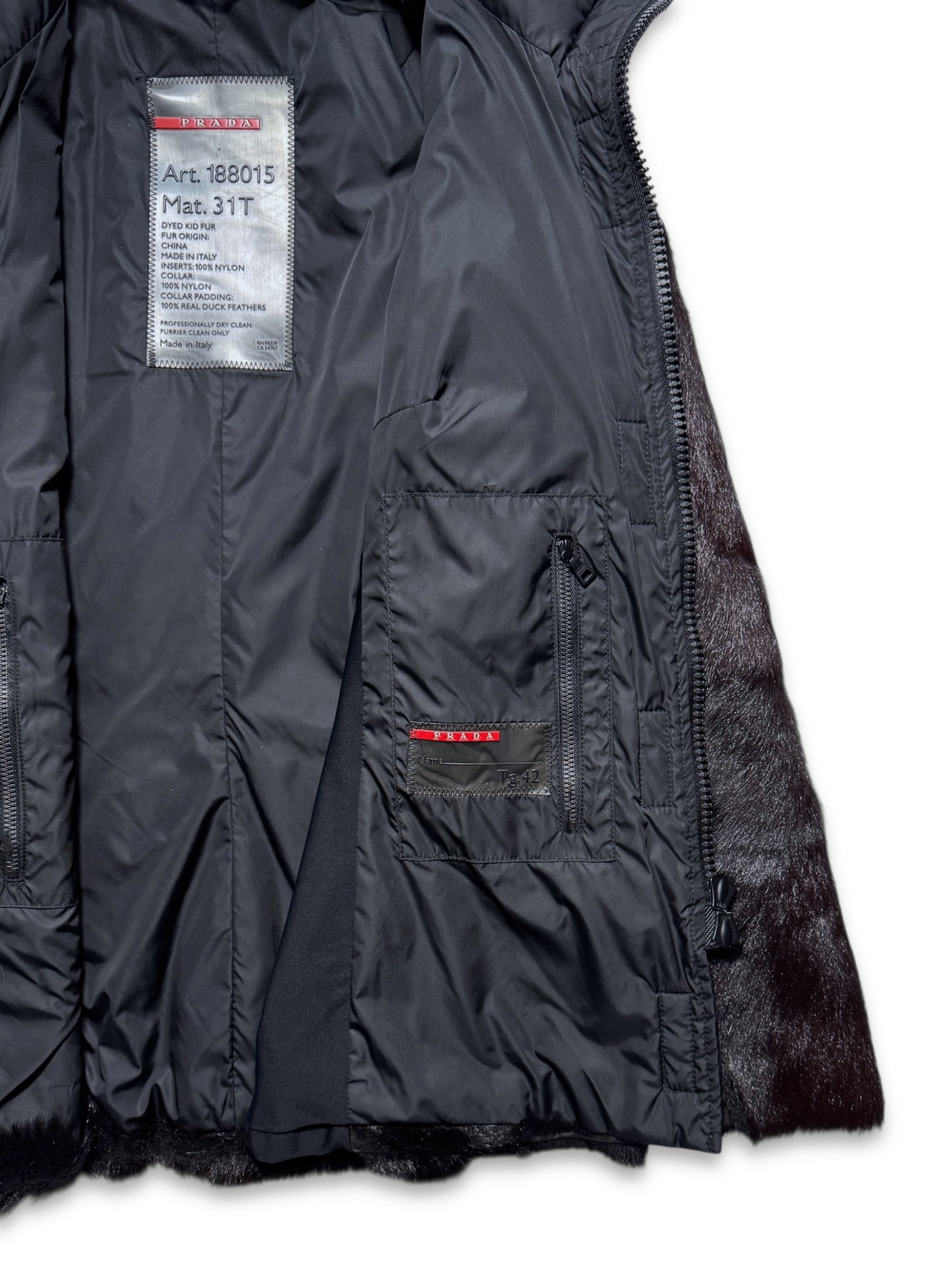 AW99' Prada Sport Jet Black Womens Jacket