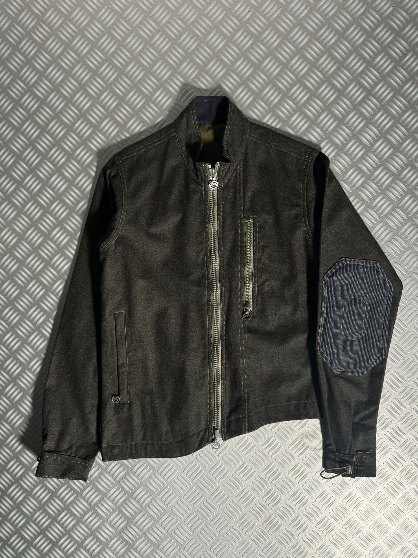 1999 Maharishi Loro Piana Storm System Wool 3M Reflective Curved Hem Jacket