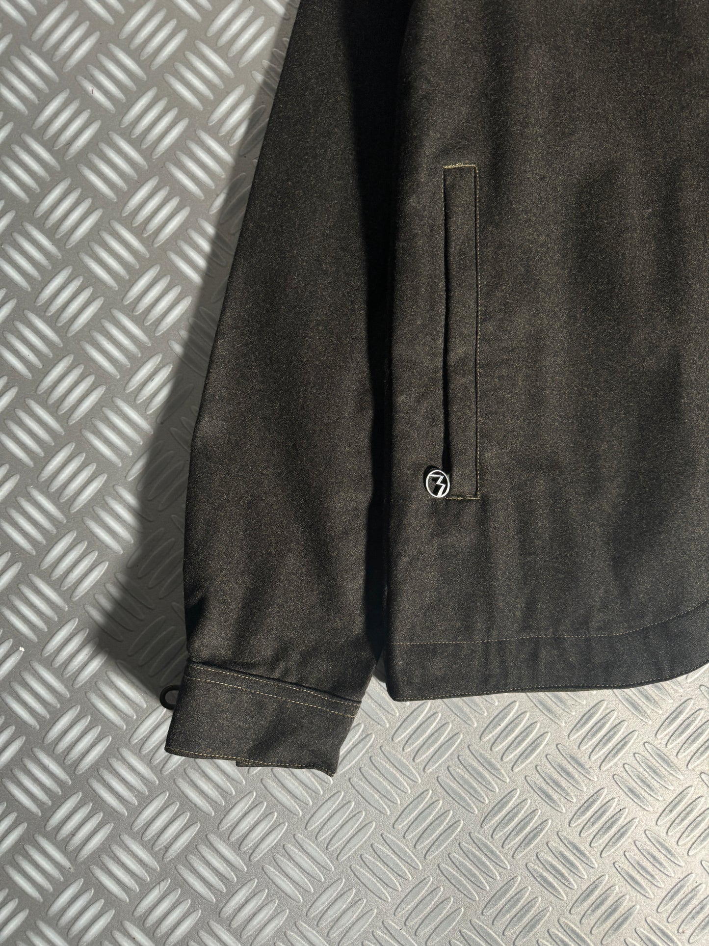 1999 Maharishi Loro Piana Storm System Wool 3M Reflective Curved Hem Jacket