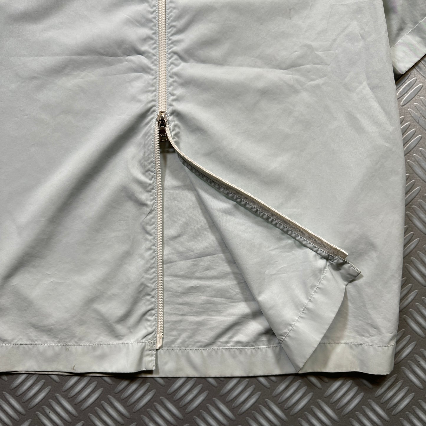 Early 2000's Prada Sport Baby Blue Nylon Zipped Shirt - Medium / Large