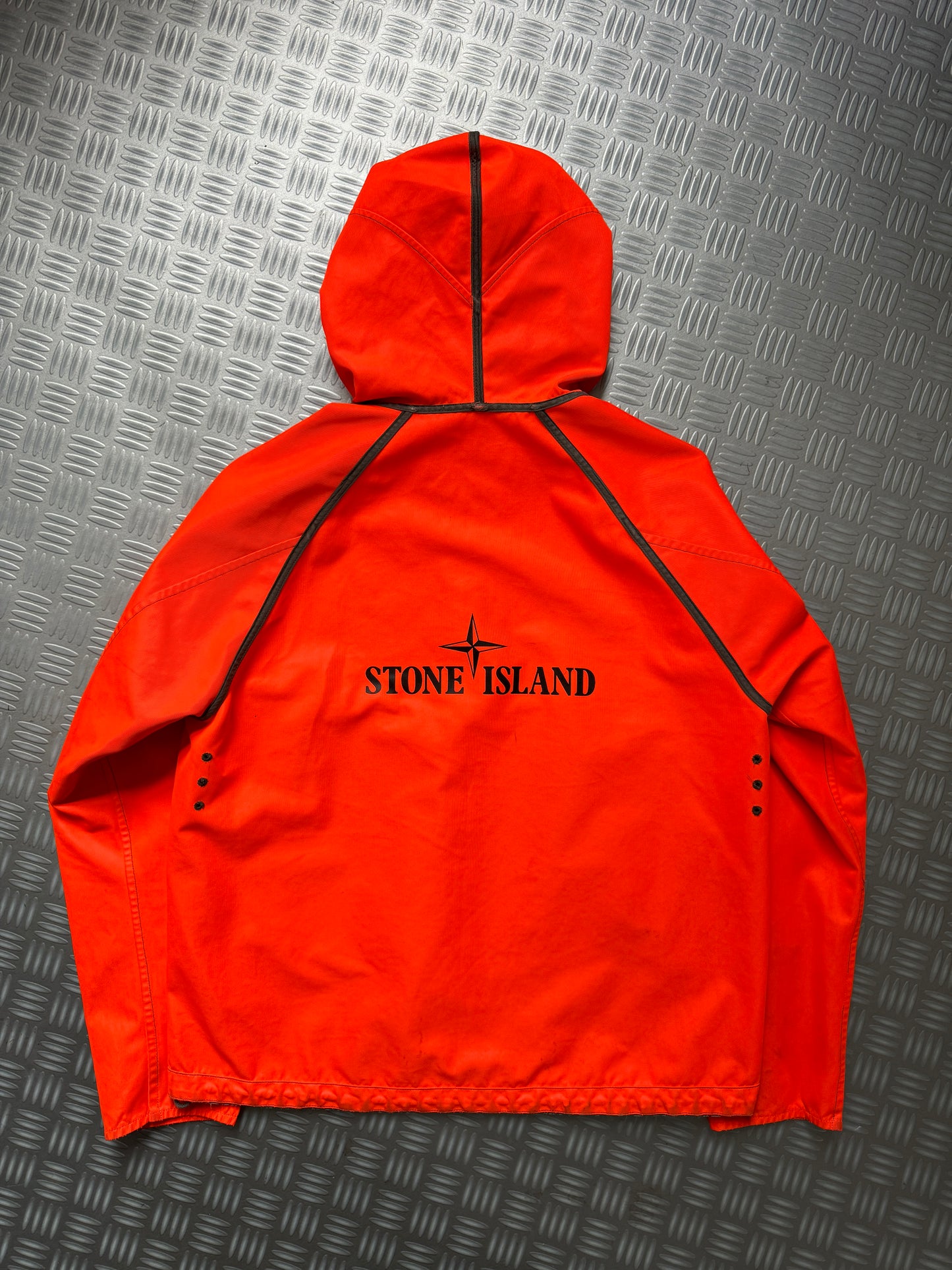 AW05' Stone Island Fluorescent Orange Reversible Jacket - Medium / Large