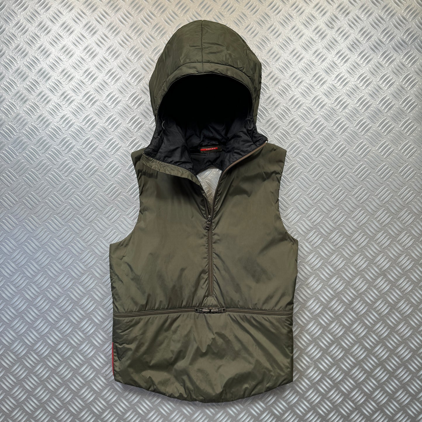 FW99' Prada Sport Packable Hooded Pullover Vest - Small / Medium