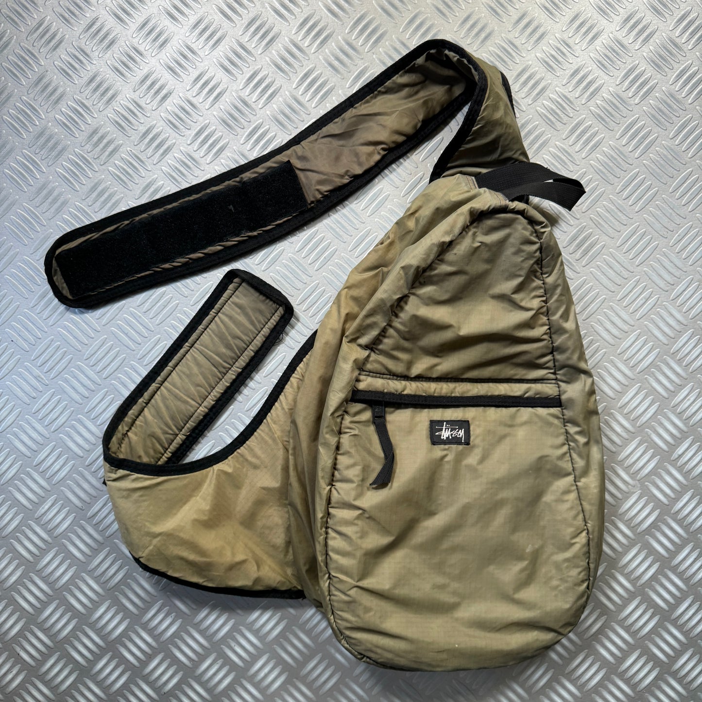 Late 1990's Stüssy Khaki Cross Body Bag